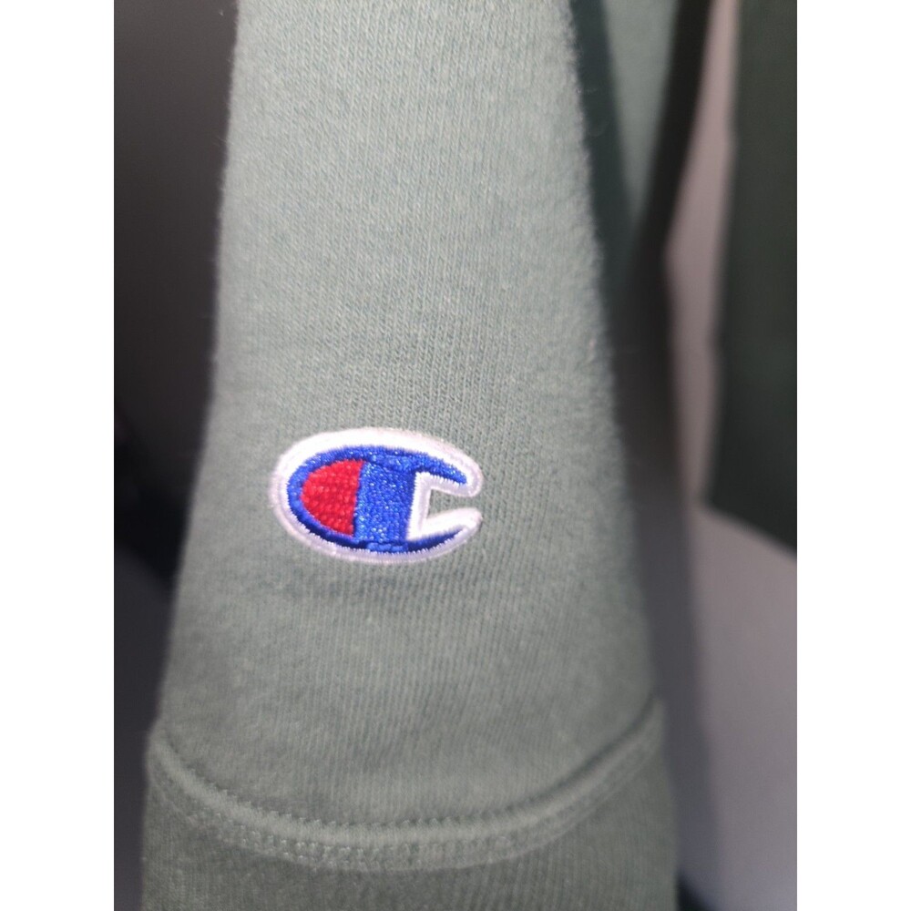 Champion Mens Crewneck Sweatshirt Olive Sage Green Size Large Monogram C Logo - Picture 5 of 10